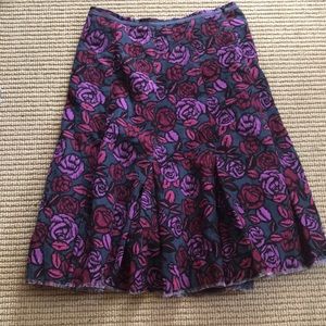 Boden rose corduroy midi pleated skirt 8